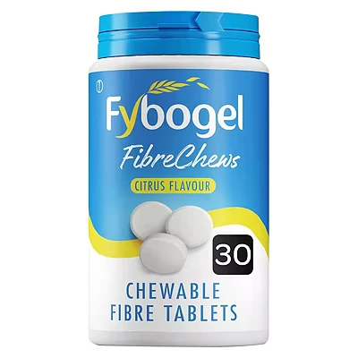 Image of Fybogel Fibre Chews, Citrus, 30 Tablets, Constipation Relief, Softening Maintains Regularity, Supplement, Works Naturally, Effective Dual Action, Laxatives, Digestion and Nausea