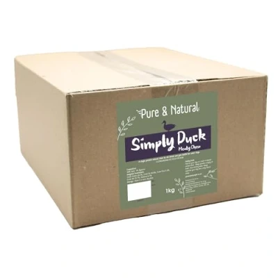 Image of Pure &amp; Natural Simply Duck Meaty Sticks Chews for Dogs, Grain Free, Low Fat, Healthy Dog Treats 1kg Bulk Box