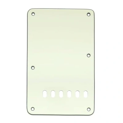 Image of Musiclily Vintage Style Strat Tremolo Backplate for Fender USA/Mexican Made Standard Stratocaster Modern Guitar,3Ply Ivory