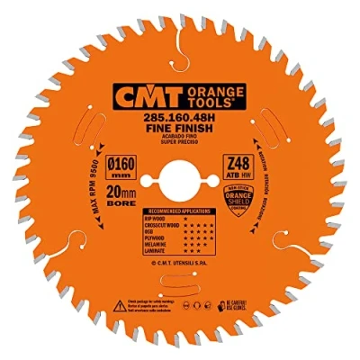 Image of CMT 285.160.48h Circular Blade for Precision Cut (Industrial Series), Metal/Grey