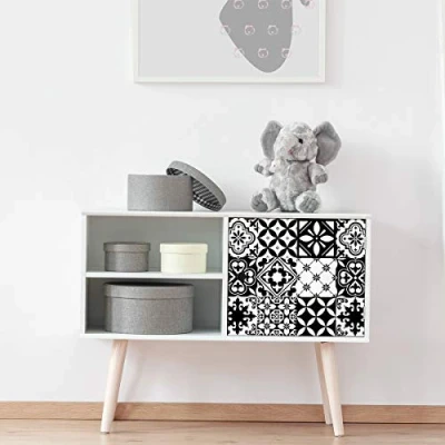 Image of Ambiance Sticker Self Adhesive Furniture and Tables Tile Stickers for Kitchen Living Room Decoration Leonida Pack of 24 10 x cm