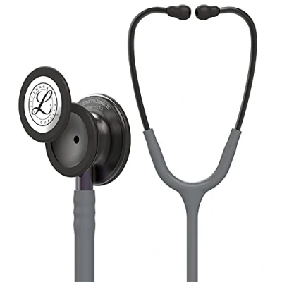 Image of 3M Littmann Classic III Monitoring Stethoscope, Smoke Chestpiece, Gray Tube, Violet Stem and Headset, 27 inch, 5873