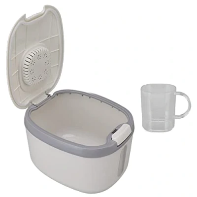 Image of Rice Bucket with Lid, Insect Proof Stackable Airtight Container for Grains Flour (S Gray (5kg/11.0lb))
