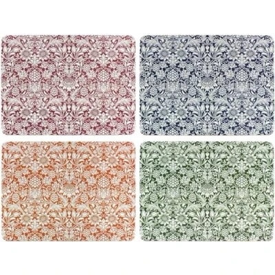 Image of Lesser &amp; Pavey 4pcs William Morris Sunflower Cork Back Placemats Table Protect Heat Resistant