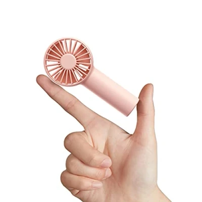 Image of JISULIFE Mini Fan Battery Operated Handheld with 2000 mAh or USB Powered Personal Fan,3 Speeds,Enhanced Airflow, Rechargeable Quiet Pocket for Home,Outdoor Pink