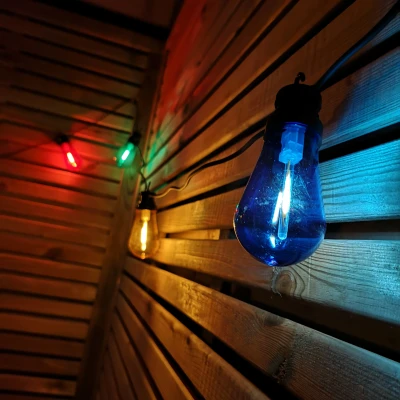 Image of 4.5m Multi Colour LED Connectable Festoon Lights Christmas Decorations