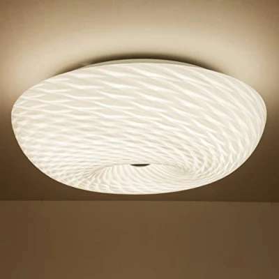 Image of HARPER Living LED Semi Flush Ceiling Light, Glass Shade, 12 Watts 1100 Lumens, Natural White (4000K), Ideal for Room, Bedroom, Kitchen, Hallway, Hotel, B&amp;B