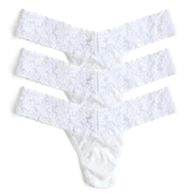 Image of Hanky Panky Multi Pack Signature Lace Low Rise Thong 3 OS