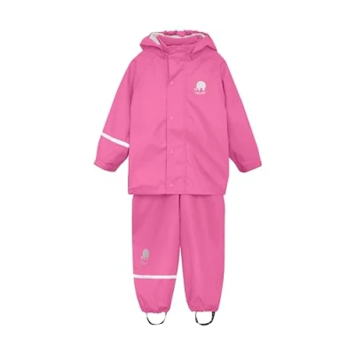 Image of Celavi Unisex Basic Rainwear Suit Solid Raincoat, Real Pink, 70 cm