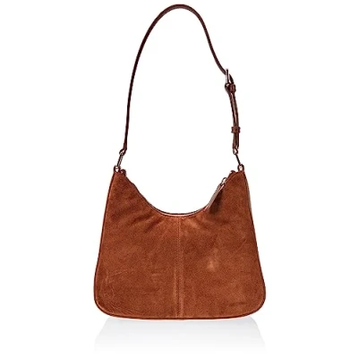 Image of Mandarina Duck Women&#039;s Velvet Plisse Hobo, Caramel Cafe, Taglia Unica