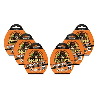 Image of Gorilla Tape Black 48mm x 11m (6 Pack)
