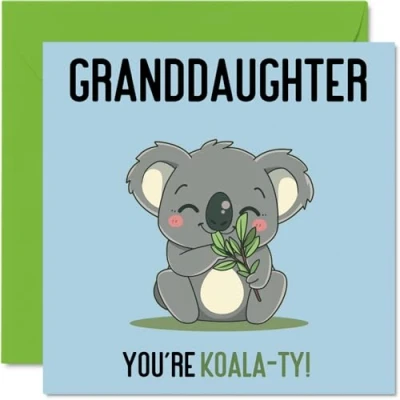 Image of Birthday Cards for Granddaughter Koala Ty Funny Happy Card from Grandparents, Gifts, 145mm x Joke Bday Greeting Women Her