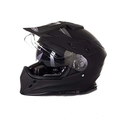 Image of ViPER RXV288 Adult Motocross Helmet, Full Face Off Road Sports Motorbike Helmets, Unisex Downhill MTB ATV BMX Enduro Quad Dirt Bike Helmet (Matt Black,S)