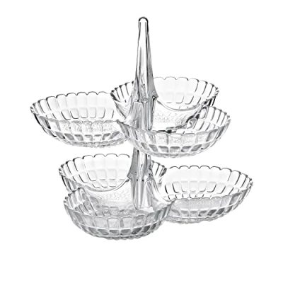 Image of Guzzini Tiffany, Set of 2 Hors D&#039;Oeuvres Dishes Transparent, 27x25xh25,5 cm 19920100