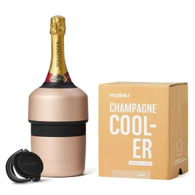 Image of Huski Champagne Cooler New Award Winning Iceless Design with Detachable Bottle Stopper Keeps Wine Cold up to 6 Hours Fits Most 750ml Champagne, Prosecco &amp; Sparkling Bottles (Champagne)