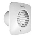 Image of Xpelair Simply Silent Two Speed Axial Fan 150mm Square Grille Front with Humidistat/Timer
