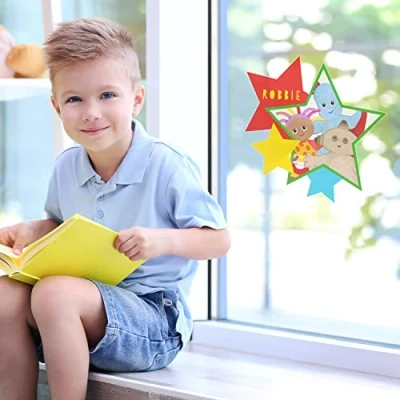 Image of Stickerscape in The Night Garden Window Stickers (Personalised Group Star) Official Decor Children&#039;s for Nursery