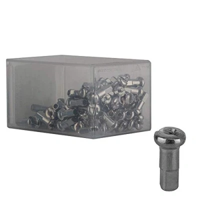 Image of DT Swiss 1.8 x 12 mm brass nipples silver (box of 100)