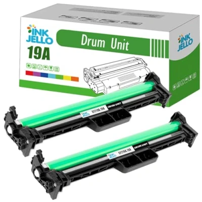 Image of InkJello Drum Unit For Printer, Compatibile with HP LaserJet Pro M102 M102a M102w M130 M130a M130fn M130fnwp M130fw M130nw M132a M132fn M132fp M132fw M132nw M132sfnw M132snw M134 CF219A,19A(2 Black)