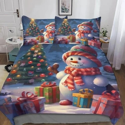 Image of cenmoo Duvet Cover Set 3D Bedding Sets Microfibre Quilt with Zipper Closure 3 Piece Comforter Double（200x200cm）
