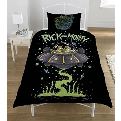 Image of Rick And Morty Single Duvet Set Official Merchandise