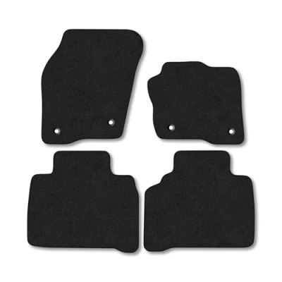 Image of Car Mats Compatible with Ford S Max (2015 2021) Tailored Fit Black Carpet Floor Set Accessory Custom 4 Pieces Anti Slip Backing &amp; Binding Trim Edge