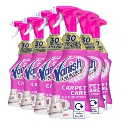 Image of Vanish Carpet Cleaner + Upholstery Gold Oxi Action Stain Remover Spray Pack of 6 Eliminates even strong odours Bulk Buy