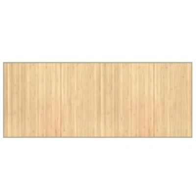 Image of vidaXL Bamboo Area Rug 80x200 cm Rectangular Light Nature Beige, Anti Slip Backing, Easy Tidy, Durable Floor Covering for Home Décor, Living Room, Bedroom