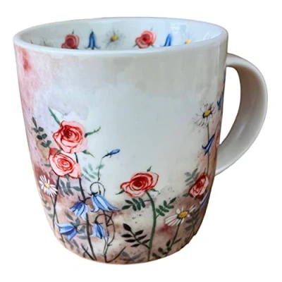 Image of Alex Clark Meadow Flowers Mug Wildflowers Original Artwork Cup for Nature Lovers Gift Ideas Perfect Coffee &amp; Tea Vegan Friendly Designed in The UK...