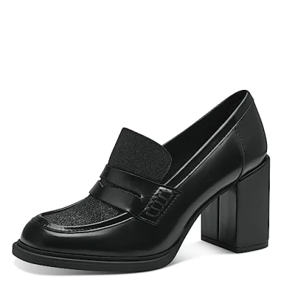 Image of Marco Tozzi BY Guido Maria Kretschmer Classic heels black, Women&#039;s, Size: 7, Black Imitation leather/ textile