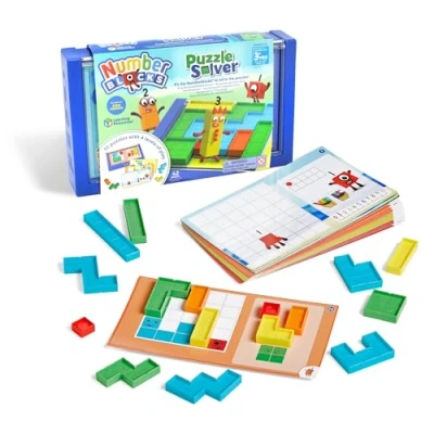 Image of Learning Resources Numberblocks Puzzle Solver, Toys for 3 Year Old Boys and Girls, 50 Puzzles with 4 Levels of Play, Travel Games