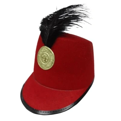 Image of Dress Up America Red Marching Band Hat Beautiful For Role Play