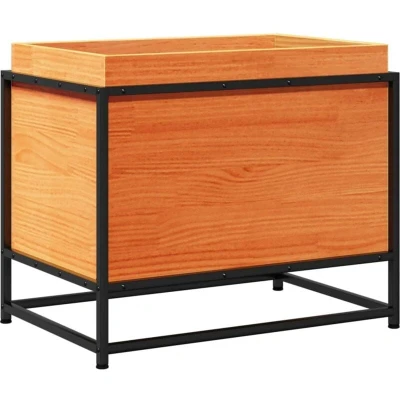 Image of vidaXL Garden Planter Wax Brown 60x40x50 cm Solid Wood Pine
