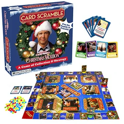 Image of AQUARIUS Christmas Vacation Card Scramble Board Game Fun Family Party for Kids, Teens &amp; Adults Entertaining Night Gift Officially Licensed Merchandise