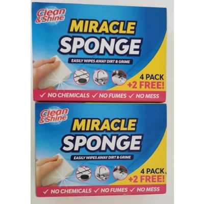 Image of Clean &amp; Shine Miracle Sponge 6 Pack