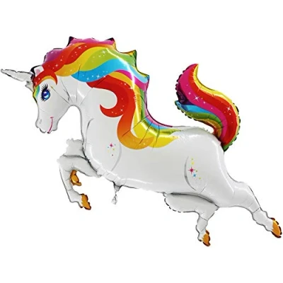 Image of Toyland® 101cm (40&quot;) Colourful Unicorn Foil Balloon Birthday Party Decoration