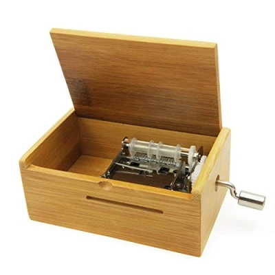 Image of Wingostore Music Box Movement 15 Note Make You Own Song with Tool Kit (With Bamboo box)