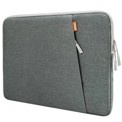 Image of JETech Laptop Sleeve for 13.3 Inch MacBook Air/Pro, 14 Pro M4 / M3 M2 M1 2021 2024, 13 13.6 Notebook, Waterproof Shock Resistant Bag Case with Accessory Pocket (Grey)