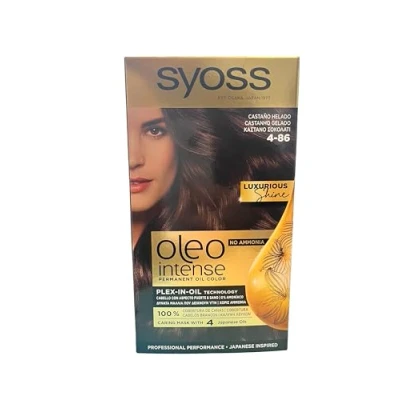 Image of Syoss Oleo Intense Hair Colour 4 86 Chocolate Brown Pack of 3 (3 x 115 ml)