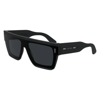 Image of Calvin Klein Unisex CK24502S 059 Sunglasses Acetate Grey Squared Normal