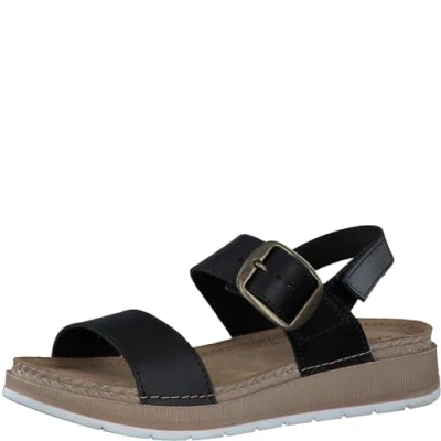 Image of MARCO TOZZI Women&#039;s 2 28900 42 Heeled Sandal, Black, 7.5