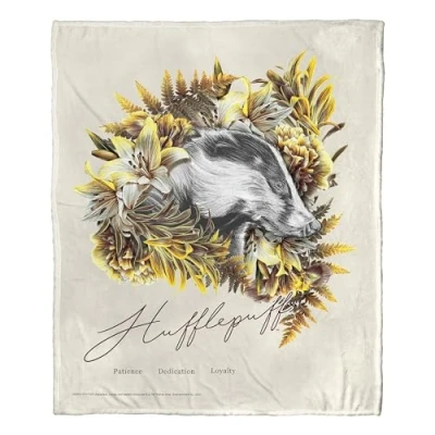 Image of Northwest Harry Potter Silk Touch Throw Blanket, 50&quot; x 60&quot;, Hufflepuff