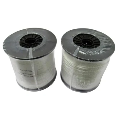 Image of Electric Fence Poly Rope 6MM x 200M Reel x2 (White Polywire Fencing Horse Paddock)