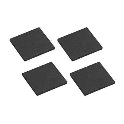 Image of Metafranc 646056 Anti Slip Pads 40 x mm Self Adhesive Black Pack of 4 Shock Absorbing Non for Furniture and Items/EVA in Set/Rubber Pads/Non Buffer