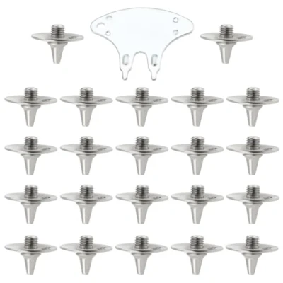 Image of Be In Your Mind 22pcs Replacement Metal Cricket Spikes Screw Studs Cleats Pins With Spanner For Light Weight Shoes Golf Thread Diameter 5.7mm