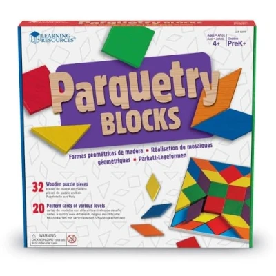 Image of Learning Resources Parquetry Blocks &amp; Card Set