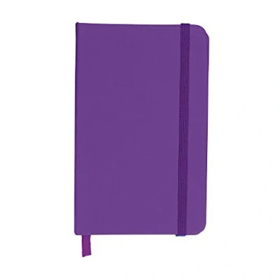 Image of eBuyGB A5 Coloured Hardback Lined Paper Notebook, Purple