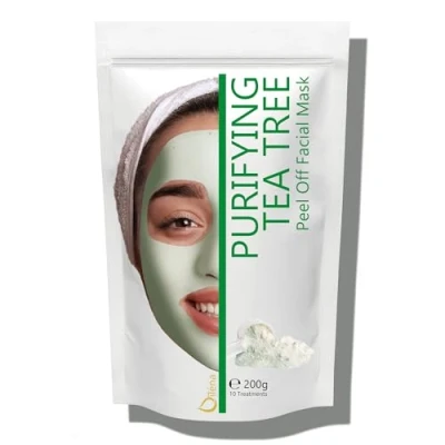 Image of Oïléna Alginate Peel Off Moisturizing Powder Mask 200g 100% Natural Enhances Skin Elasticity Anti Acne Tea Tree Easy DIY Facial Care