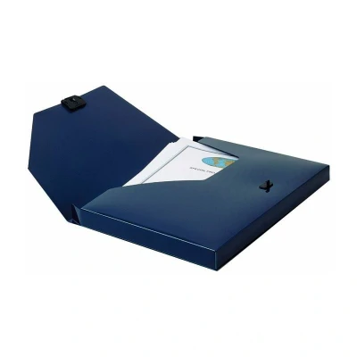 Image of Snopake DocBox Polypropylene A4 25mm Spine Width Push Lock Closure Blue