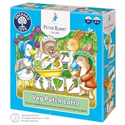 Image of Peter Rabbit™ Veg Patch Lotto game By Orchard Toys Official Beatrix Potter Game, Matching and Memory for children age 3+ Birthday Gift